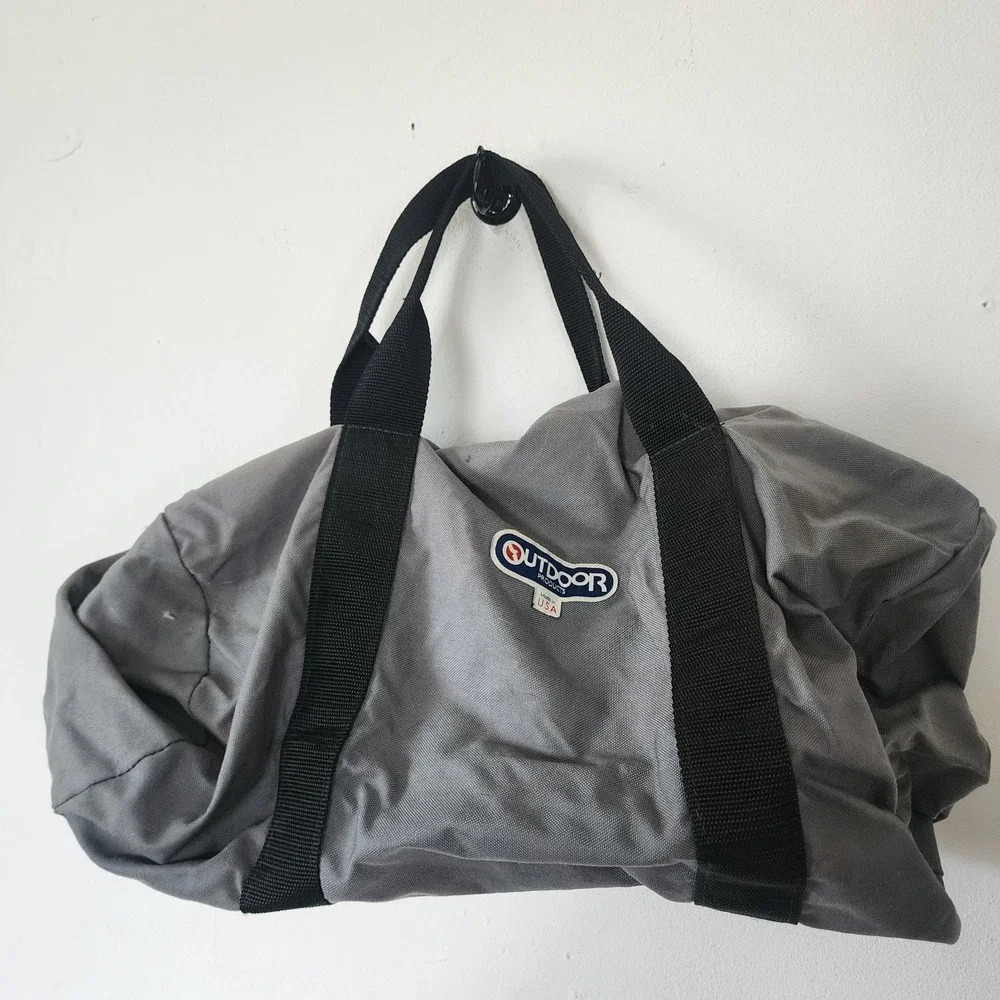 Vintage Outdoor Products Gray Duffle Bag Made in USA